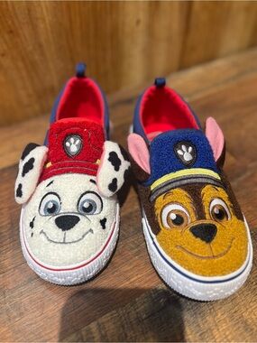 Paw patrol chase Marshall slip on shoes child size 11-NWOT